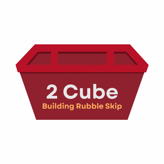 2 Cube Building Rubble Skip