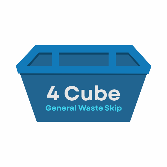 4 Cube General Waste Skip